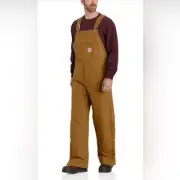 Carhartt Men's Loose Fit Firm Duck Insulated Bib Overall Size XL TALL NWT