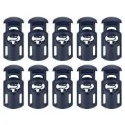 30Pcs 5.5x3mm Cord Lock Plastic Single Hole Spring Toggle Stoppers, Navy Blue