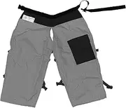 FORESTER Chainsaw Chaps for Men - Adjustable Belt - Chain Saw Chaps for Men, Apron Style W/Pocket, Chainsaw Safety Equipment, Grey/Black