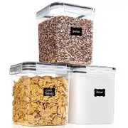 Medium Food Storage Containers with Lids Airtight 2.5L /84.5Oz, for Flour, Su...