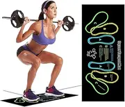 Squat Foot Placement Mat,Exercise Guide Tool,StepTraining Tool, Exercise Floor Accessories,for Yoga Pilates and Gymnastics,Easy to Clean Gym Step Mat,Lightweight, Flexible and Convenient