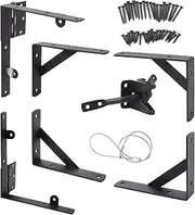 LANMIERT Fence Gate Kit, Anti Sag Gate Kit for Wooden Fence; Heavy Duty Gate Kit with Gate Latch; Gate Hardware for Wooden Gate Fence, Driveway Gates, Shed Doors, Corral Gates, Wood Windows