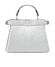Fendi Peekaboo ISeeU Twist-Lock Detailed Small Top Handle Bag One size White