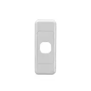 Projecta 1 Gang Blank Architrave Switch Plate - White Cover Curved Edge