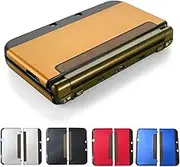 BLUE ELF Gold Aluminum + Plastic Protector Case Cover Protective Hard Shell Skin for Nintendo New 3DS XL LL (2015 Model) ONLY