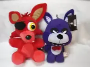 5 Five Nights at Freddys Plush Red Foxy & Purple Bonnie 10" Stuffed Doll New Tag