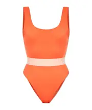 Versace Sleeveless One-Piece Swimsuit 1 Orange