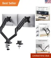 Dual Monitor Mount Aluminum Up to 32 Inches Gas Spring Adjustable Stand