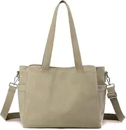 [Generic] Women Shoulder Bag Crossbody Bag Canvas Handbag Top Handle Bag Casual Messenger Bag