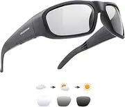 OhO Smart Glasses,Polarized Sunglasses with Bluetooth Speaker,Athletic/Outdoor UV Protection and Voice Control,Unisex(Transitional Lens)