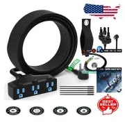 ETL Listed 50ft Outdoor Power Extension Cord - 3 Outlets for Multi-Device Use
