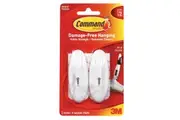 Command Medium Wire Hooks (Pack of 2) (White) (One Size)