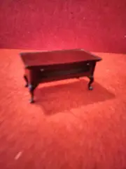 Dollhouse Bespaq Rectangular Coffee Table Mahogany Inch Scale
