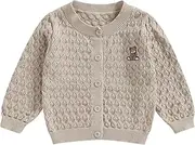 AHUGDSB Baby Cardigan Hooded Sweater Newborn Infant Girl Boy Warm Coat Knit Outwear Light Weight Jacket