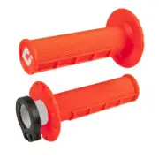 Odi V2 Half Waffle MX Lock-On Grips Fluorescent Orange For KTM 50 SX 2007-2017