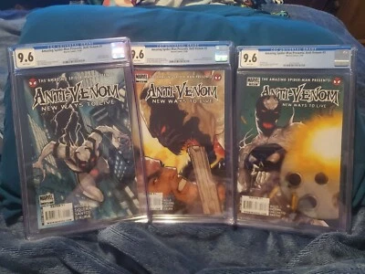 AMAZING SPIDER-MAN PRESENTS ANTI-VENOM #1-3 CGC 9.6 Full Set RARE GREAT COVERS