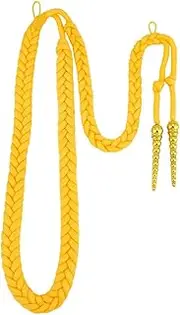 MAYJOYDIY Golden Shoulder Wire Cord Army Shoulder Aiguillette Cord Gold Military Honor Cord Traditional Braided Shoulder Badge with 2 Tips for Uniform Cosplay Costume DIY Clothes Decoration