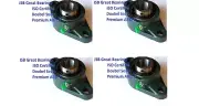 (4) Premium UCFL202-10 double seals ABEC3 oval flange bearings 5/8 bore UCFL202
