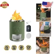 Lightweight Stainless Steel Tabletop Fire Pit - Adjustable Flame Outdoor Stove