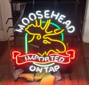 Moosehead Imported On Tap Beer 20"x16" Neon Light Sign Lamp Bar Wall Decor
