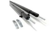 2x Curved Caravan Awning Rafters Black Slight Rafter Pair Roll Out Anti Flap Kit