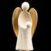 Angel with Baby Wood Cremation Urn Ossuary Box Memorial Urns Made Italy