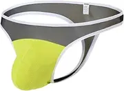 [MUEBAIRES] Mens Thongs with Ball Pouch Bulge Enhancing T-back Thongs,Low Rise and Sexy,High Breathability G-strings