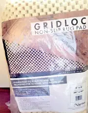 Non-Slip Area Rug Pad No Moving Rug Grid-lock 56"x90" 5'x8' Can cut to resize