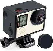 GEPULY Frame Mount Housing Case for GoPro Hero4, Hero3+, Hero 3 with LCD BacPac and Battery Extension Accessories