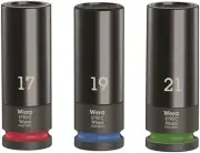 Wera 8790 Wheel Impaktor C Set 1 Socket Set 3 Piece 1/2" Drive 05004595001
