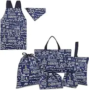 COLORFUL CANDY STYLE NT900100 Disney School Entrance School Entrance 6-Piece Set, Lesson Bag, Shoe Case, Drawstring Bag, Gymnastics Clothing Bag, Lunch Bag, Cup Bag, Small Storage, Back Cloth Apron,