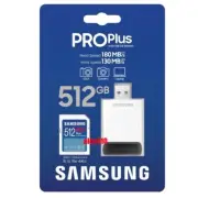 SAMSUNG Pro Plus 512GB SDXC Memory Card UHS-I V30 U3 C10 180MB/s with Reader