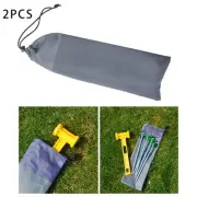2Pcs Tent Nail Bag Organizer Tent Stakes Storage Bag for Outdoor Garden Trip