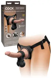 Pipedream 7" King Cock Elite Ultimate Vibrating Silicone Body Dock Kit