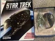 Eaglemoss Star Trek Romulan Drone Starship #39 With Magazine New 0150
