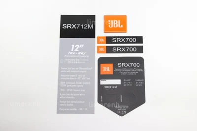A Set New JBL SRX712M SRX700 plastic Sticker Logo Badge Replacement piece