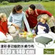 【Outdoorbase】漾彩多功能防水桌巾布(160X140cm).可當帳篷地墊.桌巾.露營桌墊.野餐桌布.郊遊_26015 綠色幾何