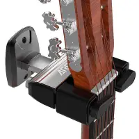 在飛比找Yahoo!奇摩拍賣優惠-吉他掛鉤墻壁掛架 木吉他自動鎖壁掛架 電吉他墻壁支架吊架