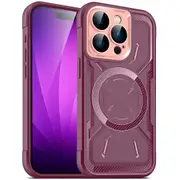 For iPhone 15 Pro PC+TPU Impact-Resistant Phone Case ic Back Cover with Camera Lens Film