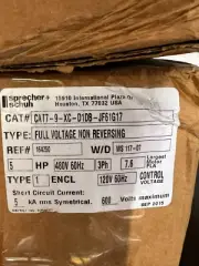 Sprecher + Schuh CAT7-9-XC-D1DB-JF61G17 Full Voltage Non Reversing Starter New