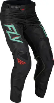 Fly Racing Kinetic S.E. Rave, textile pants , color: Black/Mint/Red , size: 30