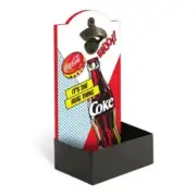 125812 COCA COLA COKE BOTTLE OPENER WITH BOTTLE CAP CATCHER TRAY