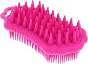 SECFOU Silicone Head Scrubber Brush Gentle Bristles for Scalp Massage Exfoliating Shower Brush for Washing Promotes Healthy Scalp Durable Design