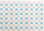 EDIBLE PATTERNED RICE WAFER PAPER ELEPHANT BABY SHOWER CAKE WRAP FRILL