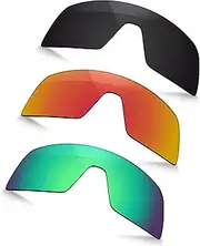 [TRUSHELL] Polarized Replacement Lenses for Oakley Sutro OO9406 Sunglasses - Black+Fire Red+Jade Green 3 Pieces