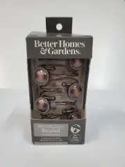 NEW! Better Homes and Gardens Beaded Shower Hooks, Bronze, Set of 12 in pack!