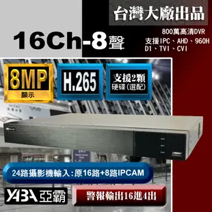 【亞霸】16路AHD DVR 網路數位錄放影機 監視器主機