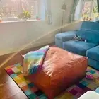 Amazing Comfertable Ottoman Footstool Genuine Leather Moroccan Pouffe Handmade