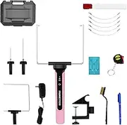 RONGTER 4 in 1 Hot Wire Electric Foam Cutter kit, Styrofoam Cutting Tool 15W/ 6V with Case, Heated Foam Carving Knife Kit. (Toolbox Pink)