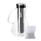 Replenish Glass Alkaline Water Pitcher - Long Lasting Water Filter Pitcher